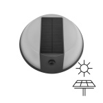 ΑΠΛΙΚΑ ΣΤΡΟΓΓΥΛΗ ΜΕ ΗΛΙΑΚΟ PANEL ΜΑΥΡΟ 5W 500LM 4000Κ IP54 ARTE ILLUMINA