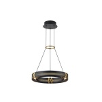 ΦΩΤΙΣΤΙΚΟ ΚΡΕΜΑΣΤΟ ΑΛΟΥΜΙΝΙΟ LED 21W 1260Lm 3000K Φ420mm ΜΑΥΡΟ-ΧΡΥΣΟ ARTE ILLUMINA LUIS