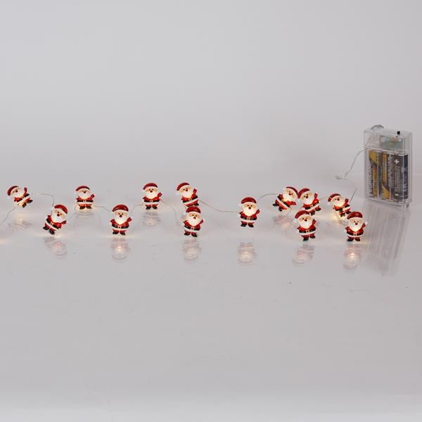 581a3a1692e94630b6918f40ee117082 ΣΕΙΡΑ, 20 MINI LED, AΓΙΟΣ ΒΑΣΙΛΗΣ, ΜΠΑΤΑΡΙΑΣ 3xAA, ΧΡΟΝΟΔΙΑΚΟΠΤΗ, ΑΣΗΜΙ ΧΑΛΚΙΝΟ ΚΑΛΩΔΙΟ, ΘΕΡΜΟ ΛΕΥΚΟ LED ΑΝΑ 10cm, ΠΡΟΕΚΤΑΣΗ ΠΑΡΟΧΗΣ 30cm, IP20 - Image 1