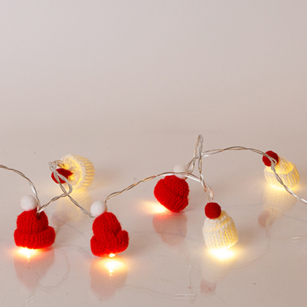 ΣΕΙΡΑ, 10 LED 5mm, ΥΦΑΣΜΑΤΙΝΑ ΣΚΟΥΦΑΚΙΑ, ΜΠΑΤΑΡΙΑΣ 3xAA, ΧΡΟΝΟΔΙΑΚΟΠΤΗ, ΔΙΑΦΑΝΟ PVC ΚΑΛΩΔΙΟ, ΘΕΡΜΟ ΛΕΥΚΟ LED ΑΝΑ 15cm, ΠΡΟΕΚΤΑΣΗ ΠΑΡΟΧΗΣ 30cm, IP20 - Image 2