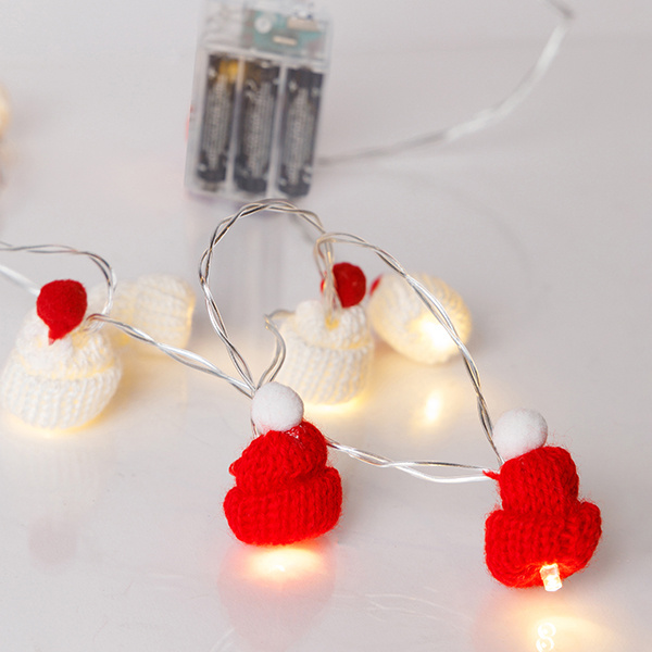 ΣΕΙΡΑ, 10 LED 5mm, ΥΦΑΣΜΑΤΙΝΑ ΣΚΟΥΦΑΚΙΑ, ΜΠΑΤΑΡΙΑΣ 3xAA, ΧΡΟΝΟΔΙΑΚΟΠΤΗ, ΔΙΑΦΑΝΟ PVC ΚΑΛΩΔΙΟ, ΘΕΡΜΟ ΛΕΥΚΟ LED ΑΝΑ 15cm, ΠΡΟΕΚΤΑΣΗ ΠΑΡΟΧΗΣ 30cm, IP20 - Image 3