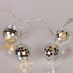 ΣΕΙΡΑ, 10 LED 5mm, DISCO ΜΠΑΛΙΤΣΕΣ, ΜΠΑΤΑΡΙΑΣ 3xAA, ΧΡΟΝΟΔΙΑΚΟΠΤΗ, ΔΙΑΦΑΝΟ PVC ΚΑΛΩΔΙΟ, ΘΕΡΜΟ ΛΕΥΚΟ LED ΑΝΑ 15cm, ΠΡΟΕΚΤΑΣΗ ΠΑΡΟΧΗΣ 30cm, IP20 - Image 3