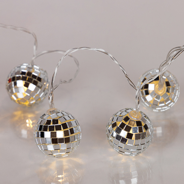 ΣΕΙΡΑ, 10 LED 5mm, DISCO ΜΠΑΛΙΤΣΕΣ, ΜΠΑΤΑΡΙΑΣ 3xAA, ΧΡΟΝΟΔΙΑΚΟΠΤΗ, ΔΙΑΦΑΝΟ PVC ΚΑΛΩΔΙΟ, ΘΕΡΜΟ ΛΕΥΚΟ LED ΑΝΑ 15cm, ΠΡΟΕΚΤΑΣΗ ΠΑΡΟΧΗΣ 30cm, IP20 - Image 3