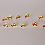 ΣΕΙΡΑ, 20 MINI LED, ΑΓΙΟΣ ΒΑΣΙΛΗΣ ΜΕ AMAΞΙ, ΜΠΑΤΑΡΙΑΣ 3xAA, ΧΡΟΝΟΔΙΑΚΟΠΤΗ, ΑΣΗΜΙ ΧΑΛΚΙΝΟ ΚΑΛΩΔΙΟ, ΘΕΡΜΟ ΛΕΥΚΟ LED ΑΝΑ 10cm, ΠΡΟΕΚΤΑΣΗ ΠΑΡΟΧΗΣ 30cm, IP20 - Image 2