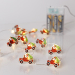 ΣΕΙΡΑ, 20 MINI LED, ΑΓΙΟΣ ΒΑΣΙΛΗΣ ΜΕ AMAΞΙ, ΜΠΑΤΑΡΙΑΣ 3xAA, ΧΡΟΝΟΔΙΑΚΟΠΤΗ, ΑΣΗΜΙ ΧΑΛΚΙΝΟ ΚΑΛΩΔΙΟ, ΘΕΡΜΟ ΛΕΥΚΟ LED ΑΝΑ 10cm, ΠΡΟΕΚΤΑΣΗ ΠΑΡΟΧΗΣ 30cm, IP20 - Image 3