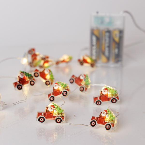 ΣΕΙΡΑ, 20 MINI LED, ΑΓΙΟΣ ΒΑΣΙΛΗΣ ΜΕ AMAΞΙ, ΜΠΑΤΑΡΙΑΣ 3xAA, ΧΡΟΝΟΔΙΑΚΟΠΤΗ, ΑΣΗΜΙ ΧΑΛΚΙΝΟ ΚΑΛΩΔΙΟ, ΘΕΡΜΟ ΛΕΥΚΟ LED ΑΝΑ 10cm, ΠΡΟΕΚΤΑΣΗ ΠΑΡΟΧΗΣ 30cm, IP20 - Image 3