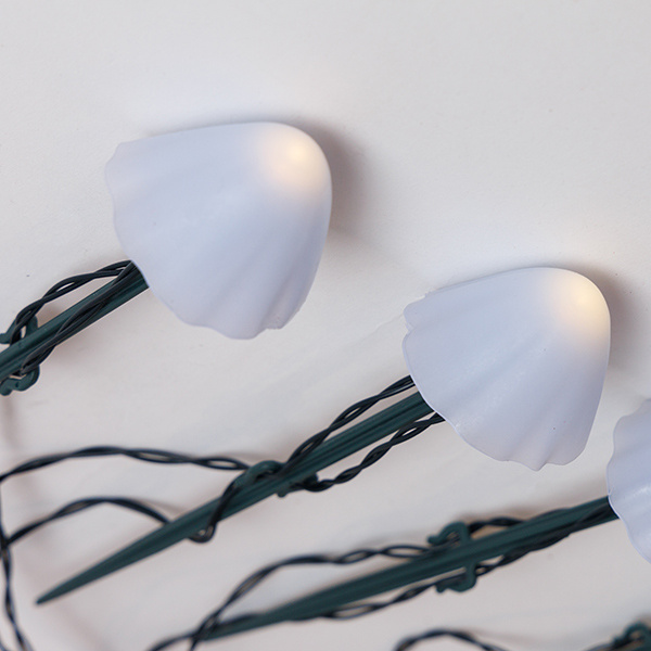 ΣΕΙΡΑ, 8 LED 5mm, ΛΕΥΚΑ ΠΛΑΣΤΙΚΑ ΜΑΝΙΤΑΡΙΑ H20cm, ΗΛΙΑΚΟ ΠΑΝΕΛ ΜΕ ΑΙΣΘΗΤΗΡΑ ΦΩΤΟΣ, ΠΡΑΣΙΝΟ PVC ΚΑΛΩΔΙΟ, ΘΕΡΜΟ ΛΕΥΚΟ LED ANA 50cm, ΠΡΟΕΚΤΑΣΗ ΠΑΡΟΧΗΣ 1m, IP44 - Image 3