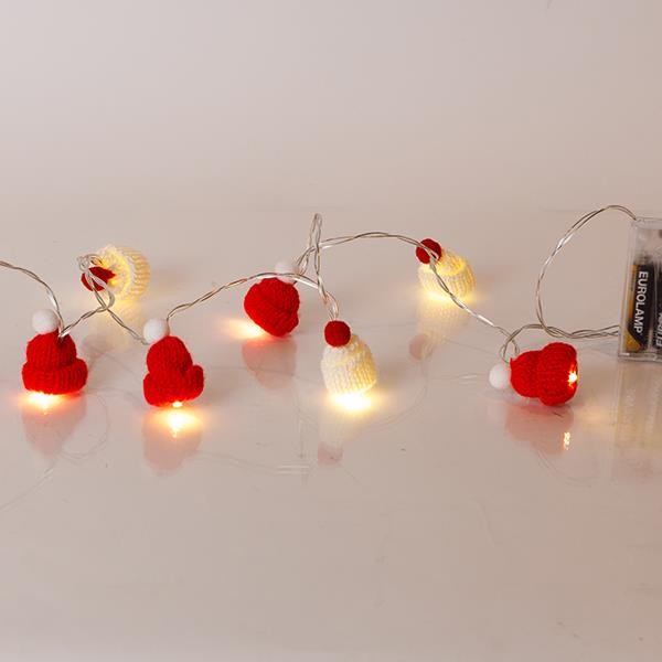 7d675732992041999877786cfc8b232f ΣΕΙΡΑ, 10 LED 5mm, ΥΦΑΣΜΑΤΙΝΑ ΣΚΟΥΦΑΚΙΑ, ΜΠΑΤΑΡΙΑΣ 3xAA, ΧΡΟΝΟΔΙΑΚΟΠΤΗ, ΔΙΑΦΑΝΟ PVC ΚΑΛΩΔΙΟ, ΘΕΡΜΟ ΛΕΥΚΟ LED ΑΝΑ 15cm, ΠΡΟΕΚΤΑΣΗ ΠΑΡΟΧΗΣ 30cm, IP20 - Image 1