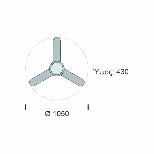 ΑΝΕΜΙΣΤΗΡΑΣ ΟΡΟΦΗΣ LED 24W [ 3000K | 4000K | 6000K ] - Image 2