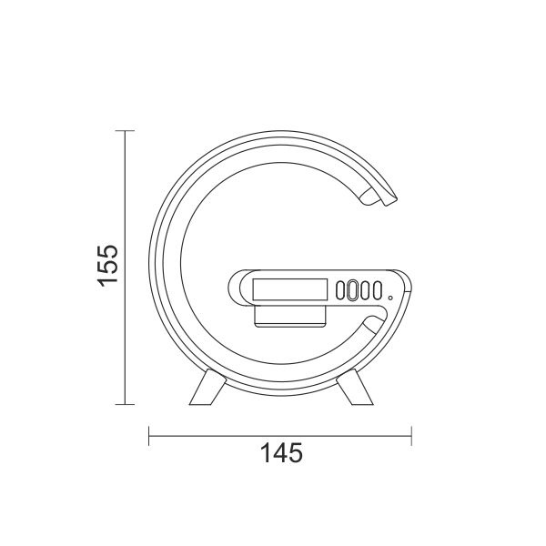 ΦΩΤΙΣΤΙΚΟ LED ΓΡΑΦΕΙΟΥ ΜΕ HXEIO BLUETOOTH KAI ΒΑΣΗ ΑΣΥΡΜΑΤΗΣ ΦΟΡΤΙΣΗΣ CCT - Image 2
