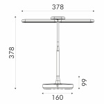 ΦΩΤΙΣΤΙΚΟ ΓΡΑΦΕΙΟΥ LED ACA BL1043BK ΜΑΥΡΟ 8W CCT 3000K/3800K/5700K 300LM - Image 3