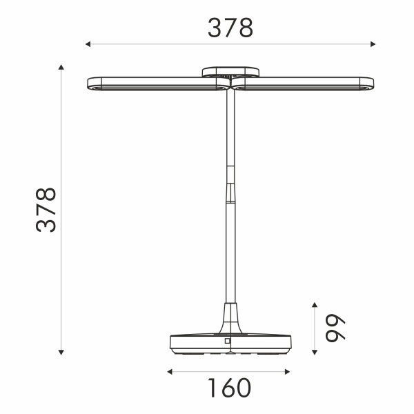 ΦΩΤΙΣΤΙΚΟ ΓΡΑΦΕΙΟΥ LED ACA BL1043BK ΜΑΥΡΟ 8W CCT 3000K/3800K/5700K 300LM - Image 3