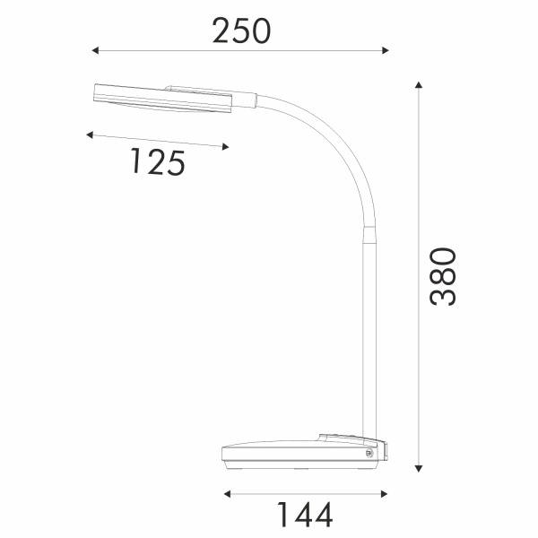 ΦΩΤΙΣΤΙΚΟ ΓΡΑΦΕΙΟΥ LED ACA BL1055BK ΜΑΥΡΟ 8W CCT 3000K/3800K/5700K 300LM - Image 3