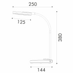 ΦΩΤΙΣΤΙΚΟ ΓΡΑΦΕΙΟΥ LED ACA BL1055WH ΛΕΥΚΟ 8W CCT 3000K/3800K/5700K 300LM - Image 3