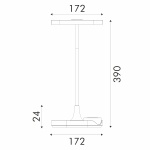 ΦΩΤΙΣΤΙΚΟ ΓΡΑΦΕΙΟΥ LED ACA BL1125BK ΜΑΥΡΟ 10W 3800K 400LM - Image 3